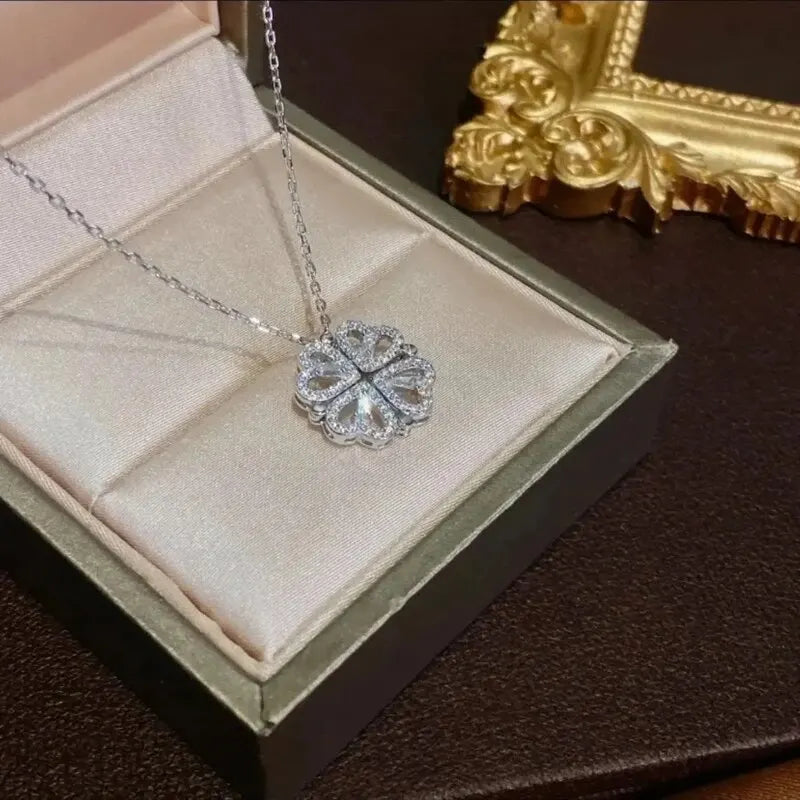 Elegant Heart Flower Pendant Necklace™